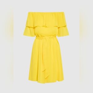 Yellow Off-Shoulder Dress NEW